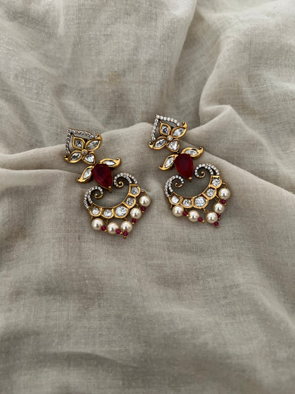 Eraya Heritage Polki Gemstone Danglers | Ranibaug