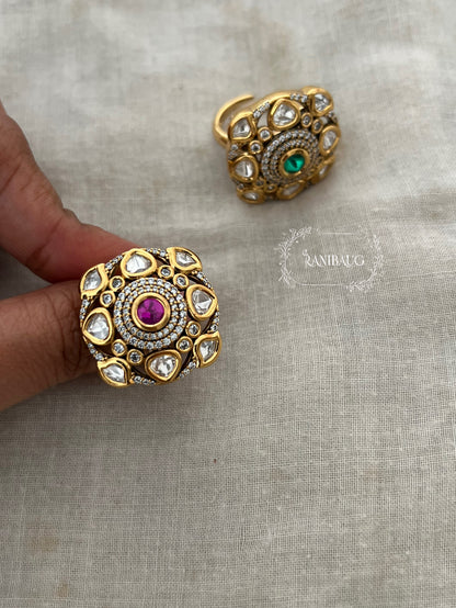 Pihu Indian Gold Plated Royal Vintage Ring Jewellery By Ranibaug