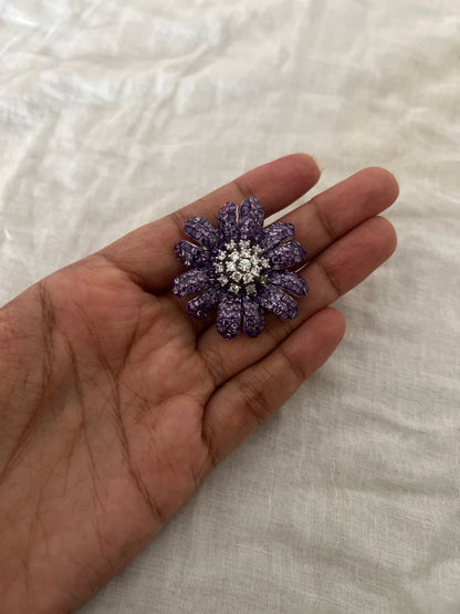Camellia Bloom Diamond Statement Ring By Ranibaug