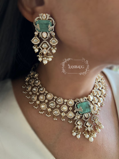 Manika Phool Aangan Bridal Kundan Choker Set By Ranibaug
