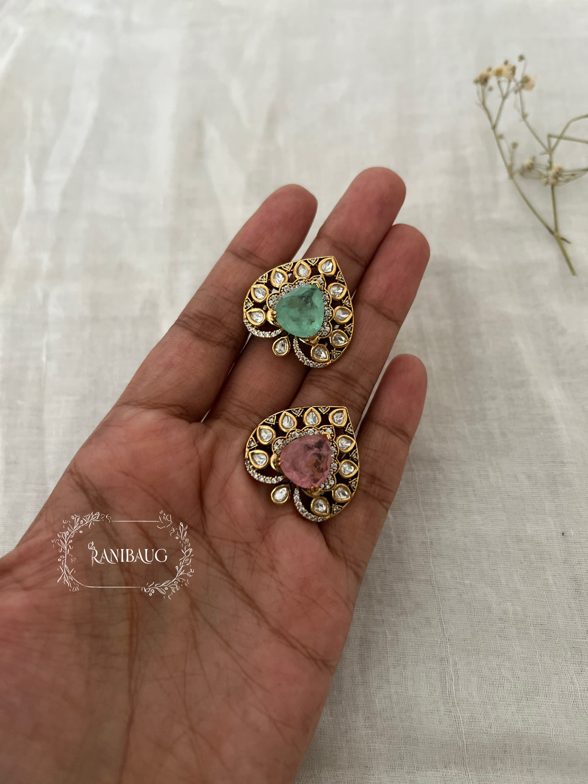 Roshni Victorian Finish Finger Ring Jewellery By Raibaug