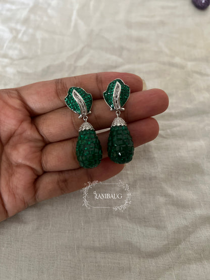 Dewdrop Designer Color Diamond Earrings By Ranibaug
