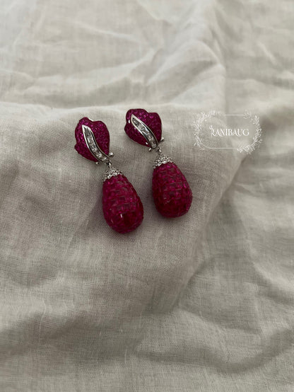 Dewdrop Designer Color Diamond Earrings By Ranibaug