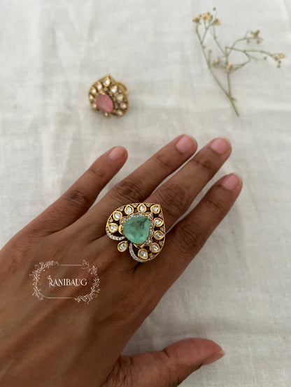 Roshni Victorian Finish Finger Ring Jewellery By Raibaug