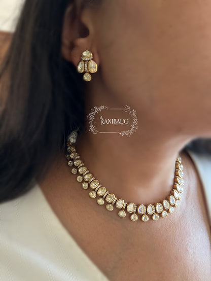Eira Polki Kundan Simple Festive Necklace Jewellery By Ranibaug