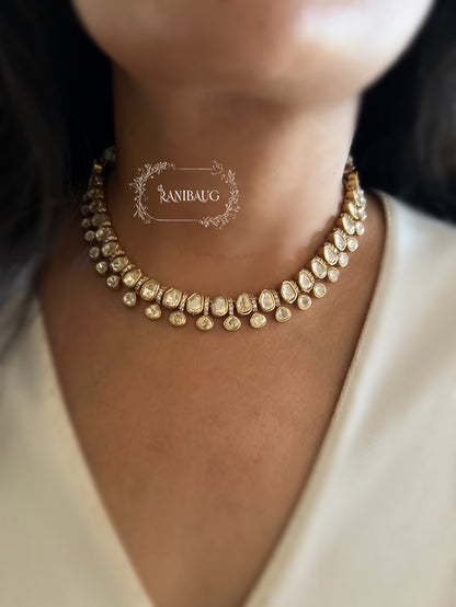 Eira Polki Kundan Simple Festive Necklace Jewellery By Ranibaug