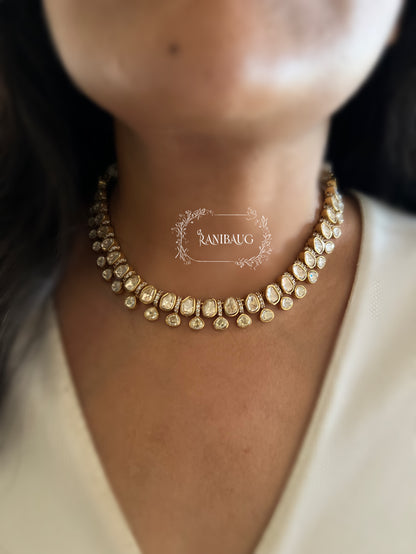 Eira Polki Kundan Simple Festive Necklace Jewellery By Ranibaug