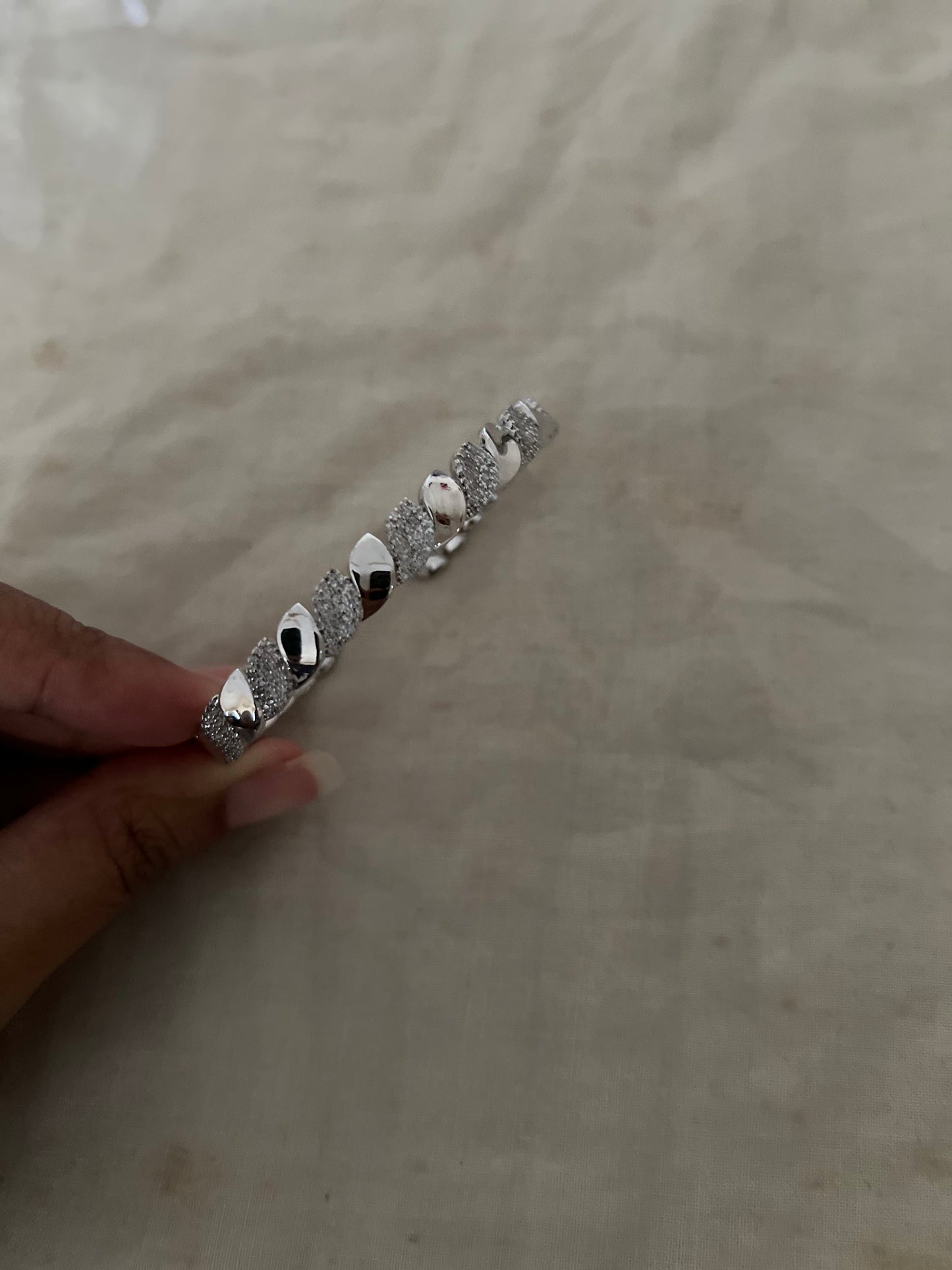 Eterna Leaf Diamond Bracelet By Ranibaug