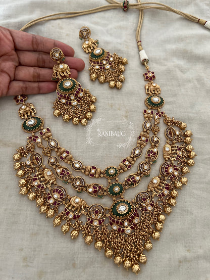 Rajkumari Traditional Heritage Gold And Pearl Jewellery Set By Ranibaug