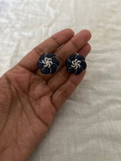 Florenza Floral Diamond Stud Earrings By Ranibaug
