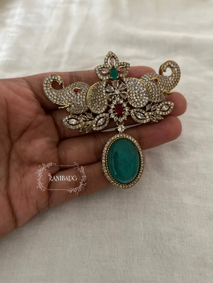 Gajmukha Vintage Royal Designer Festive Brooch For Wedding By Ranibaug