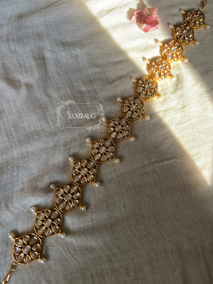 Gaur Indian Sheesh Patti Premium Gold Hair Jewelry By Ranibaug