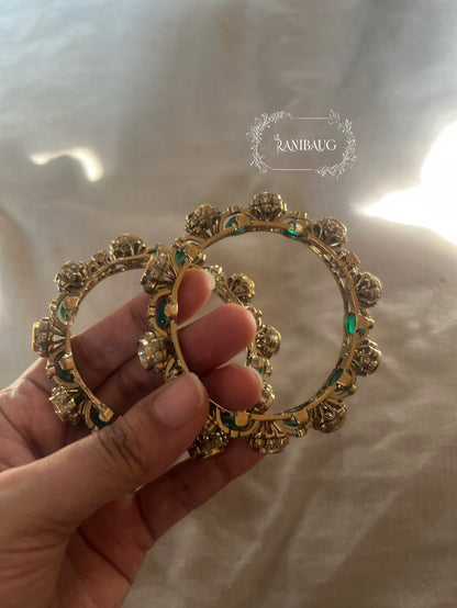 Geeta Indian Traditional Gold Bangle Set By Ranibaug
