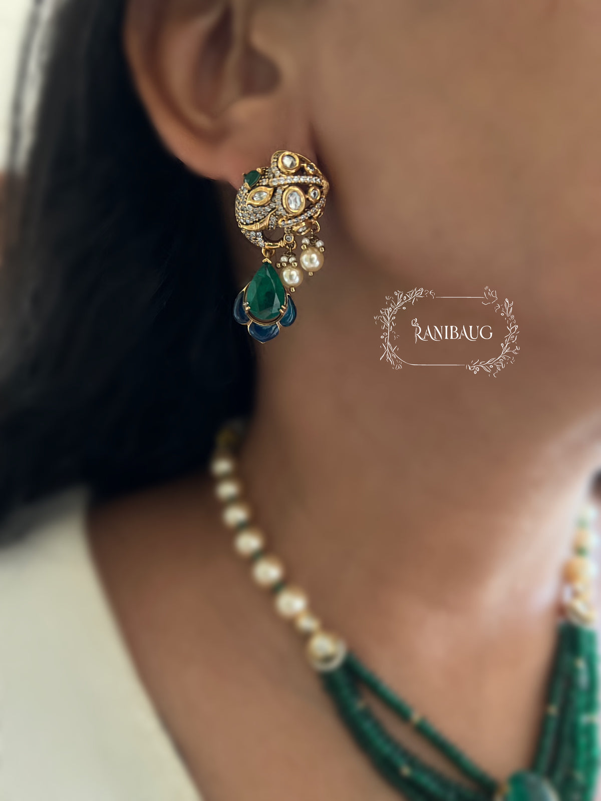 Harshi Beaded Strands Polki Pearl Designer Festive Jewelry By Ranibaug