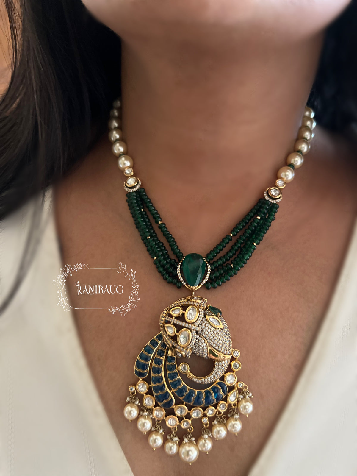 Harshi Beaded Strands Polki Pearl Designer Festive Jewelry By Ranibaug