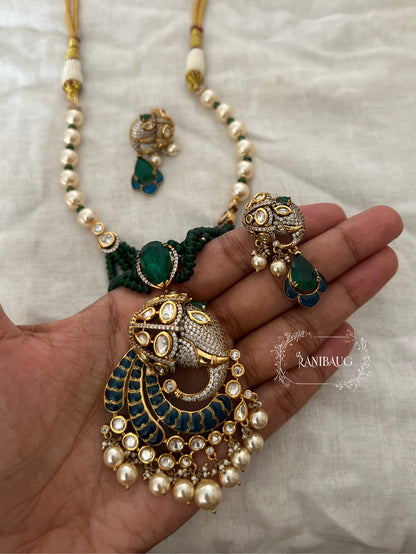 Harshi Beaded Strands Polki Pearl Designer Festive Jewelry By Ranibaug