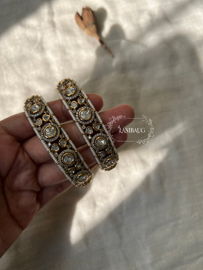 Harshi Antique Polki Kundan Churi Set By Ranibaug