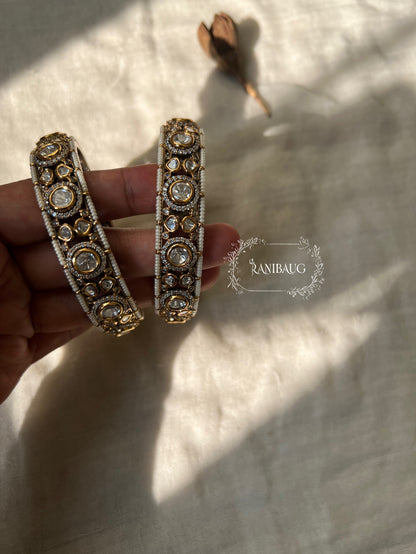 Harshi Antique Polki Kundan Churi Set By Ranibaug