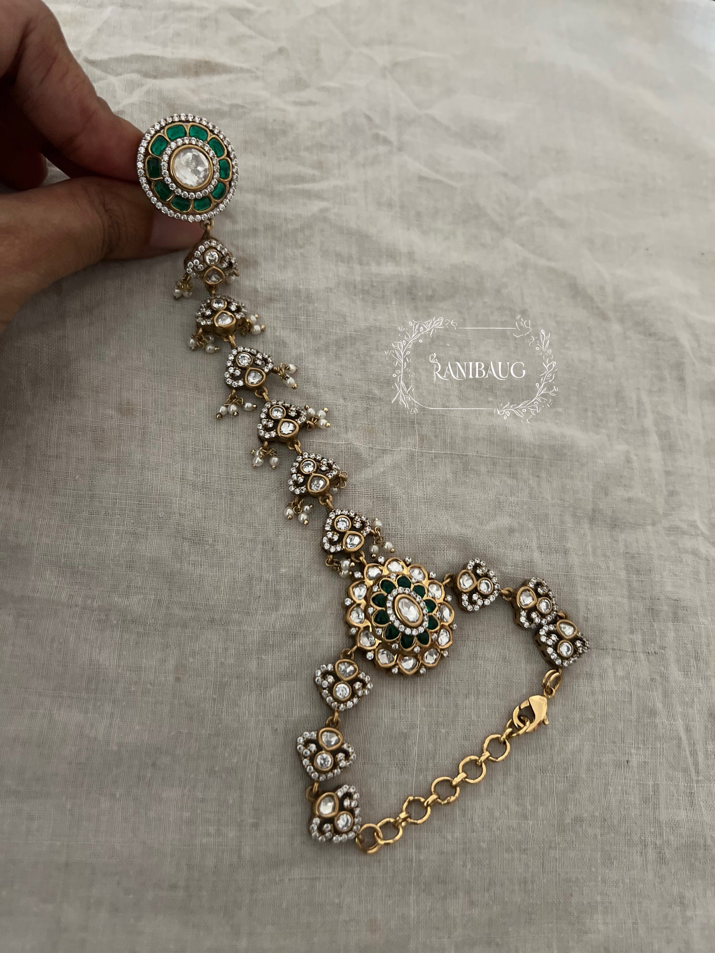 Himani Victorian Antique Gold Hathphool | Ranibaug