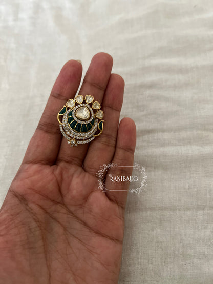 Numi Polki Kundan Floral Ring By Ranibaug