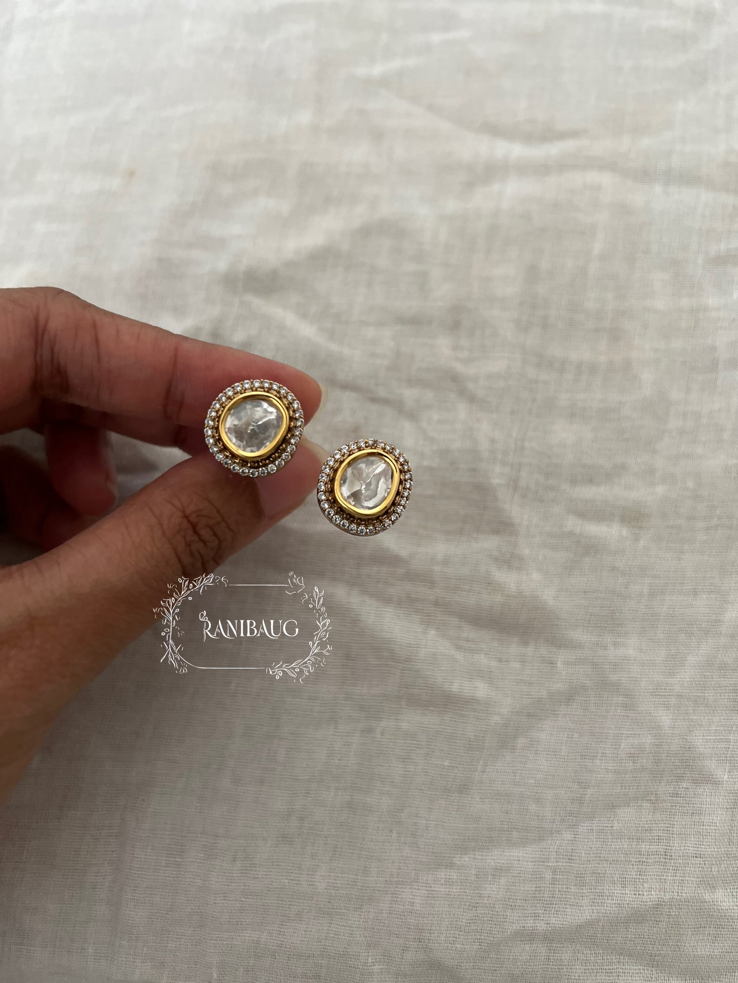 Rashi Victorian Finish Gold Plated Polki Kundan Ring By Ranibaug