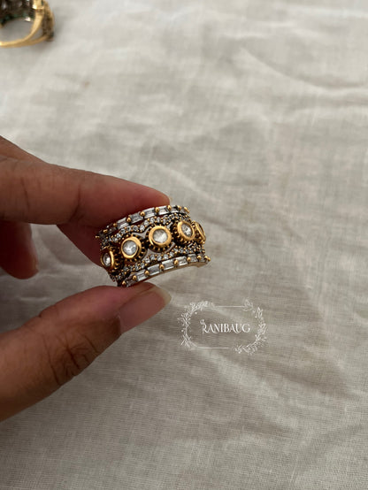 Jhanak Designer Statement Polki Kundan Ring By Ranibaug With Gemstone And Bead Accents | Festive 2026 Jewelry Trends