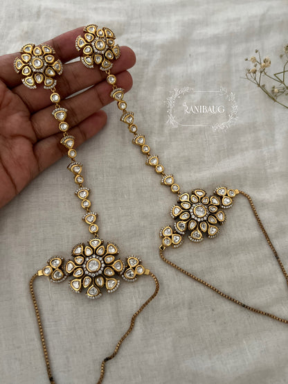 Surbhi Minimal Polki Haath Phool | Ranibaug