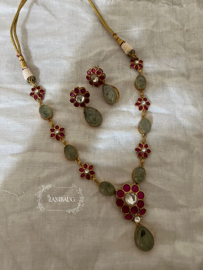 Pallavi Rang Antique Gold Plated Kundan Gemstone By Ranibaug