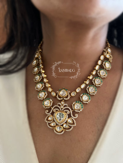 Chandni Polki Kundan Gold Finish Royal Traditional Wedding Necklace Set By Ranibaug | The Wedding Collection 2026