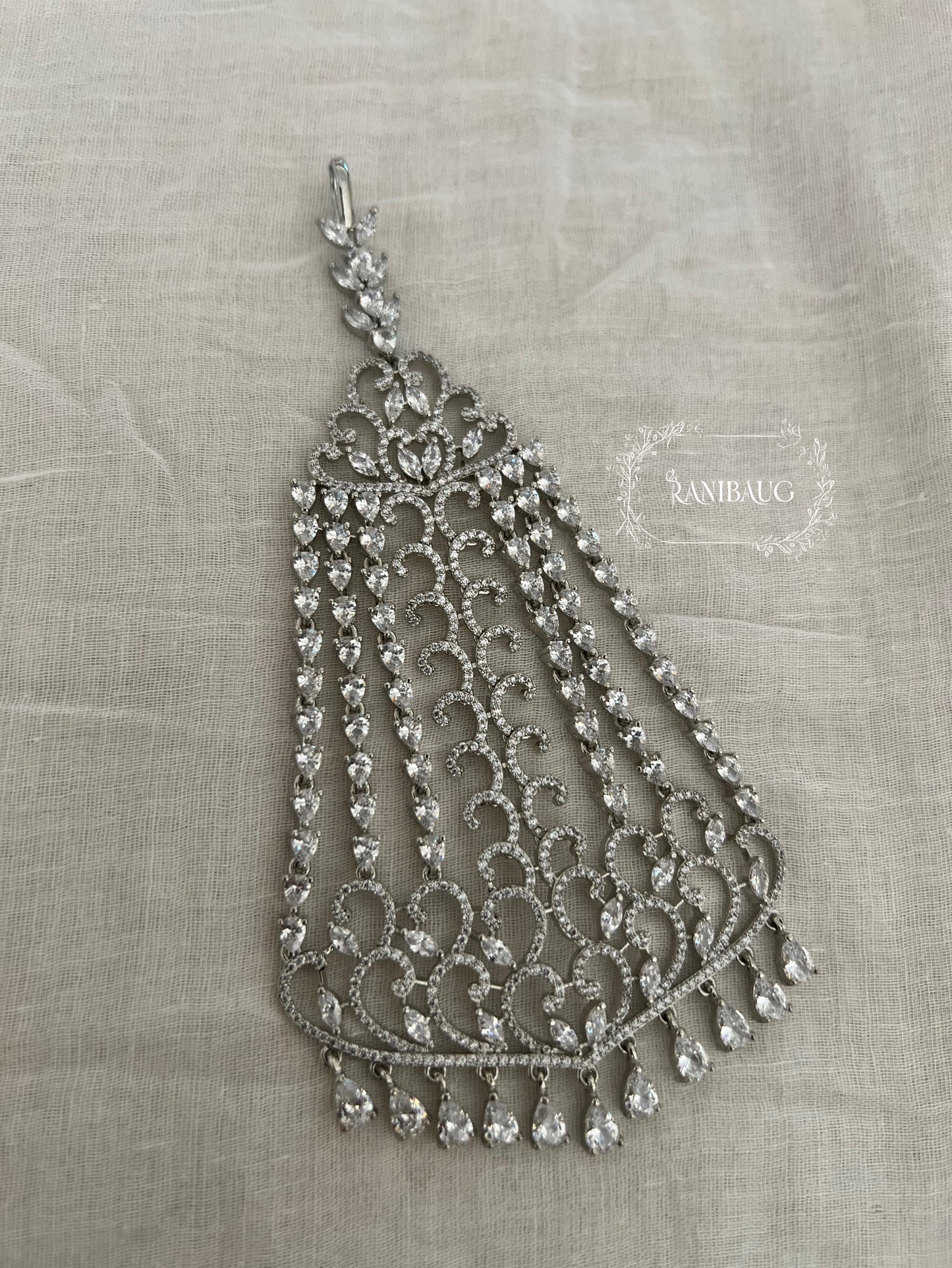 Inayat Silver Tone Diamond Designer Passa Jewelry By Ranibaug