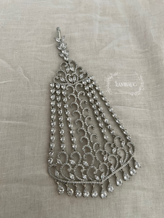 Inayat Silver Tone Diamond Designer Passa Jewelry By Ranibaug