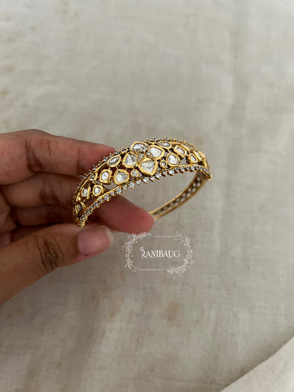 Indumati Polki Gold Finish Bracelet Jewelry By Ranibaug
