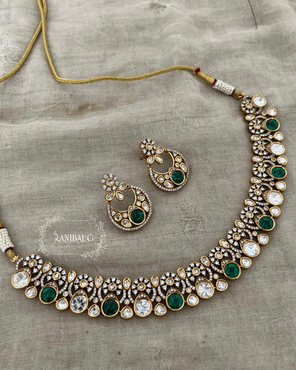 Ira Cute And Stylish Polki Kundan Round Necklace By Ranibaug