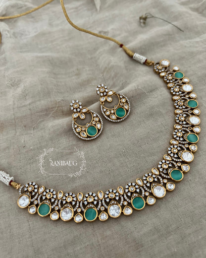 Ira Cute And Stylish Polki Kundan Round Necklace By Ranibaug