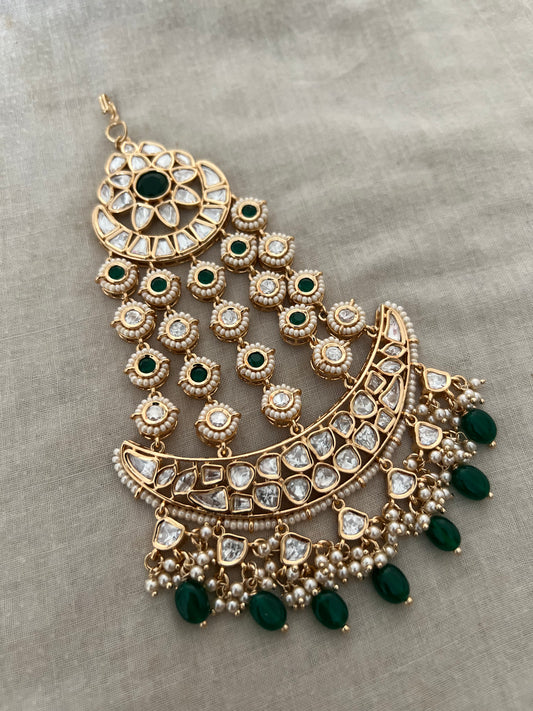 Ira Kundan And Beaded Gold Plated Chapka By Ranibaug | 2026 Passa Jewellery Trends