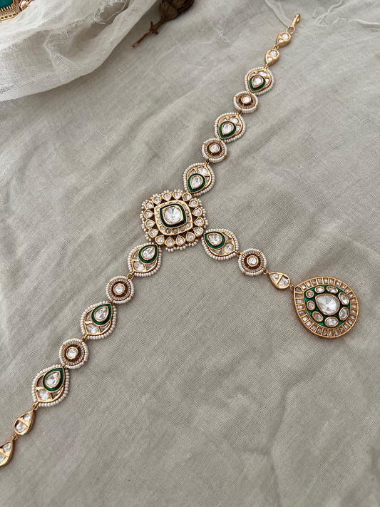 Ira Sheesh Phool Polki Kundan Maang Tika Traditional By Ranibaug