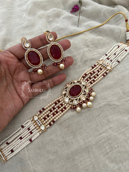 Irya Latest Diwali 2025 Kundan Pearl Jewellery Set By Ranibaug