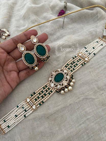 Irya Latest Diwali 2025 Kundan Pearl Jewellery Set By Ranibaug
