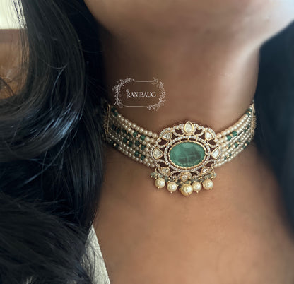 Irya Latest Diwali 2025 Kundan Pearl Jewellery Set By Ranibaug