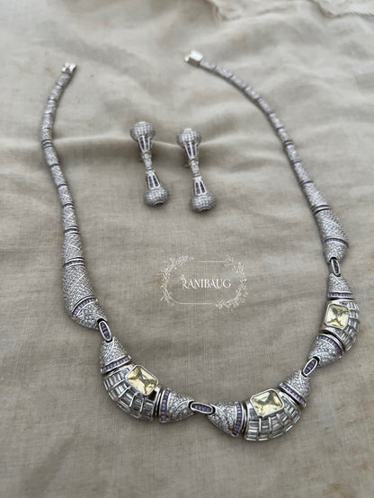 Isharya Designer Diamond Elegance Necklace Set By Ranibaug