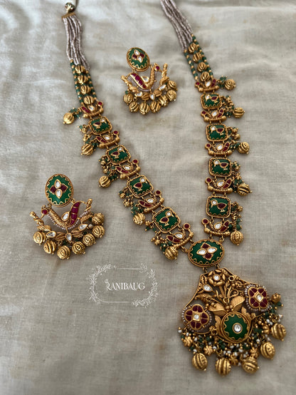 Jhanak Heirloom Gold And Emerald Green Royal Heritage Jewellry In India By Ranibaug