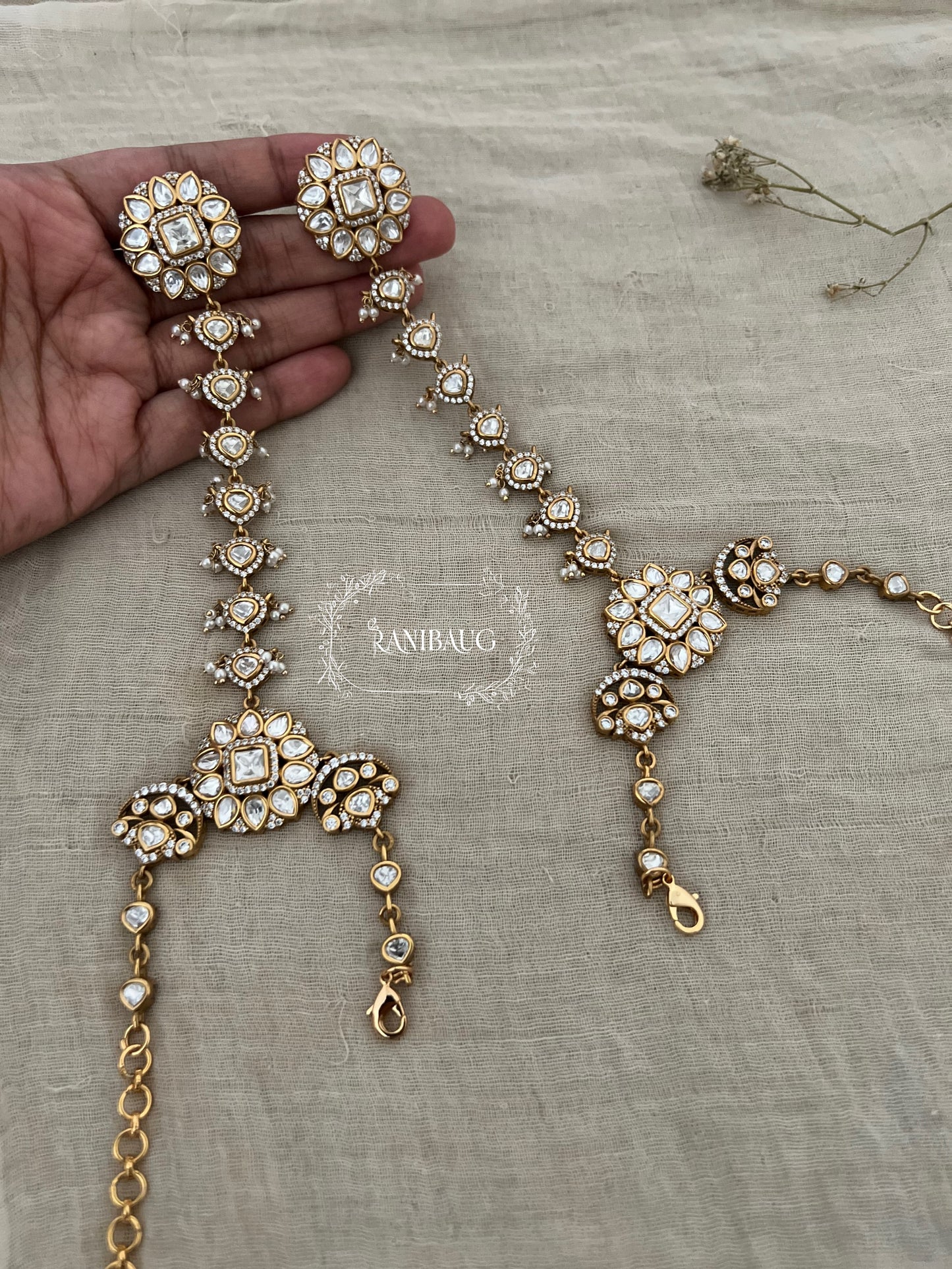 Kalki Women'S Hathphool Kundan Studded With Victorian Finish | Ranibaug