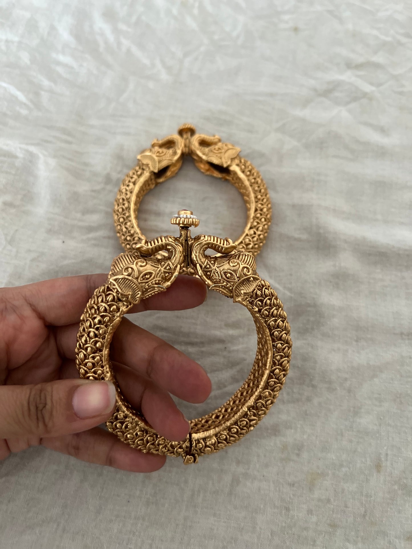 Kamakhya Gold Elephant Bangles Online Shopping By Ranibaug