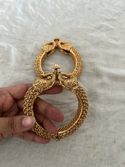 Kamakhya Gold Elephant Bangles Online Shopping By Ranibaug