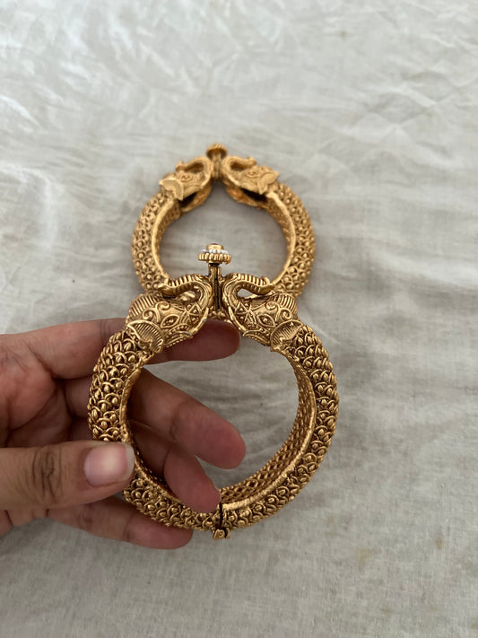 Kamakhya Gold Elephant Bangles Online Shopping By Ranibaug