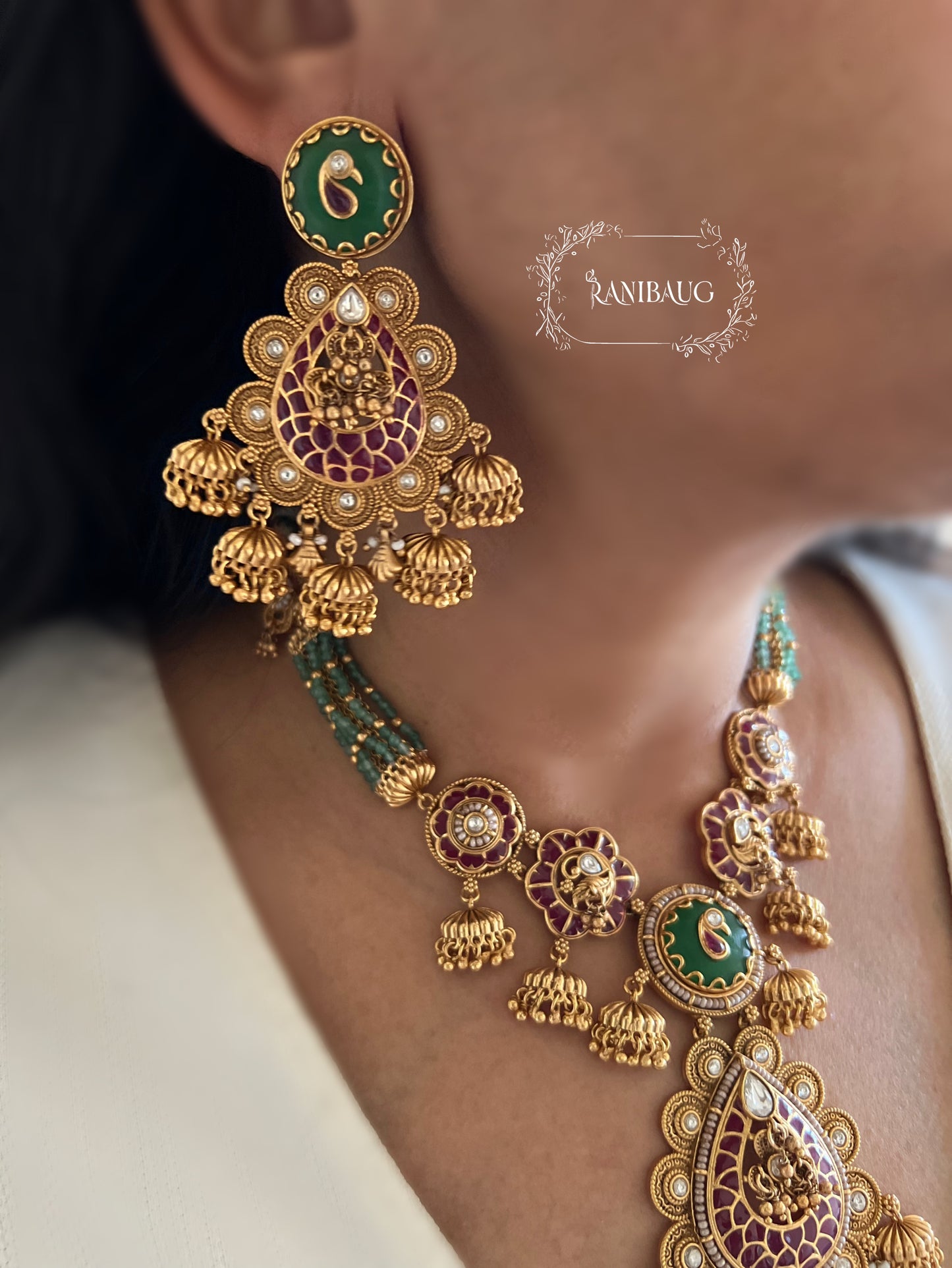 Kanchan Rich Gold Tone Heritage Temple Jewelry By Ranibaug