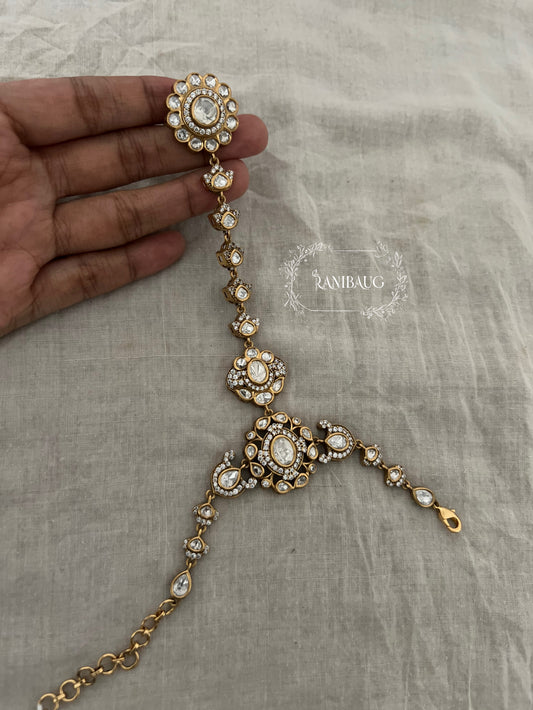 Kanika Polki Kundan Victorian Hathphool Hathpan | Ranibaug