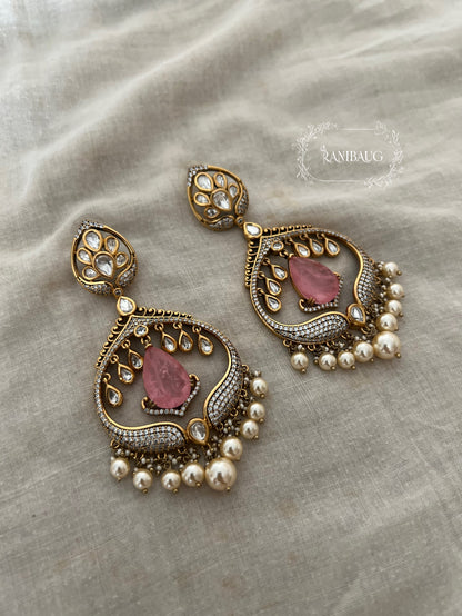 Kanishka Elegant Pearl Drop Bridal Earrings | Ranibaug