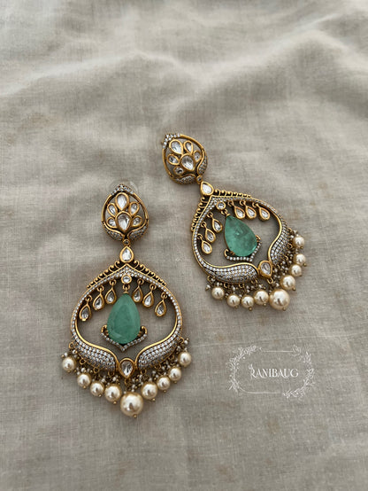 Kanishka Elegant Pearl Drop Bridal Earrings | Ranibaug