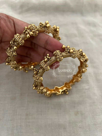 Kavinya Ghungroo Heritage Gold Bangles Jewellery By Ranibaug